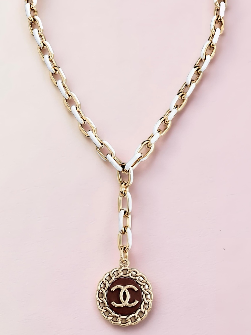 Authentic Repurposed Designer Zipper Pull Pendant Necklace 14K Gold Filled | 18”